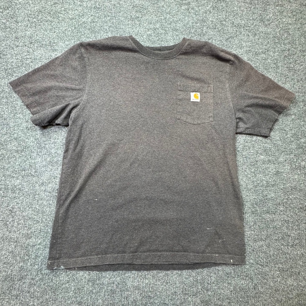 Carhartt T-Shirt Mens M Gray Workwear Pocket Short Sleeve Durable Casual